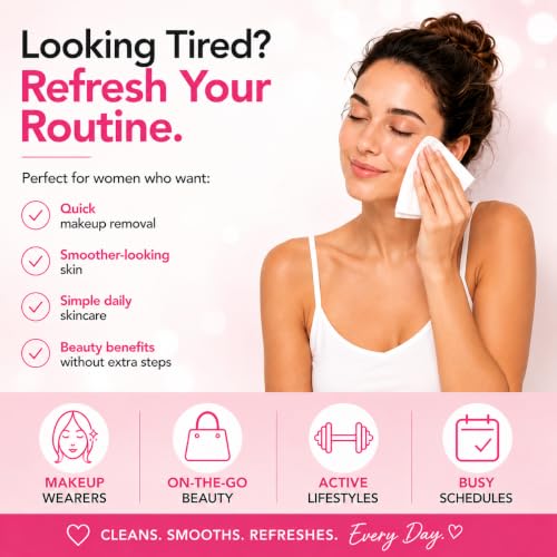 Global Beauty Care Collagen Cleansing Facial Towelettes, Makeup - Product Imagery