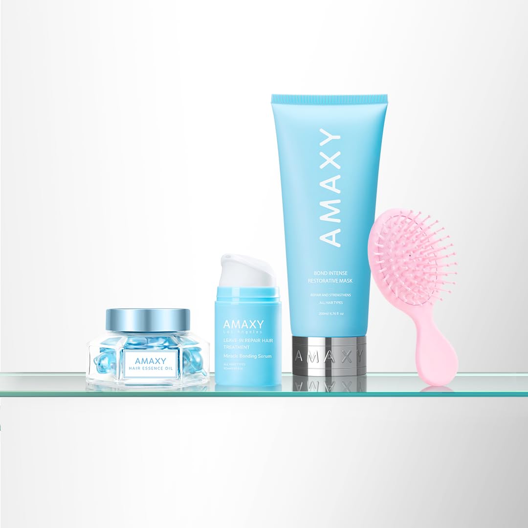 AMAXY Ultimate Healthy Hair Routine Set | 3 Options, Miracle Bonding Serum, Bond Intense Restorative Hair Mask, Bonding 