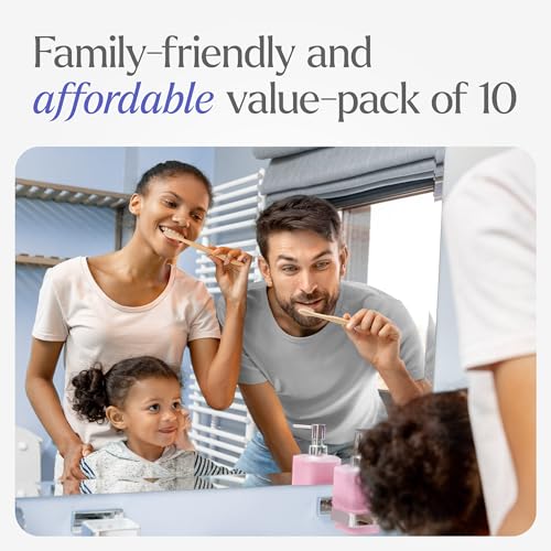 VIVAGO Bamboo Toothbrushes - Medium Bristles Toothbrushes for - Product Imagery