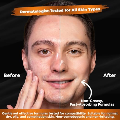 Gift for Men Skincare Men's Skin Care Facial Kit Complete - Product Imagery