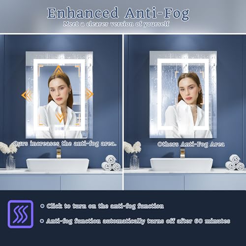 ExBrite LED Lighted Bathroom Medicine Cabinet with Mirror, 24 x - Product Imagery