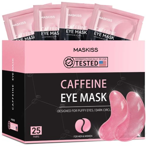 Maskiss Under Eye Patches (25 Pairs), Caffeine Eye Masks for - Product Imagery