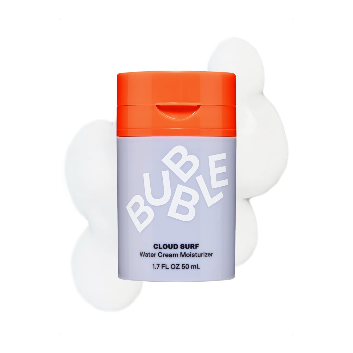 Bubble Skincare Cloud Surf Water Cream moisturizer for oily skin, 50 ml, with lightweight, hydrating texture in a white jar