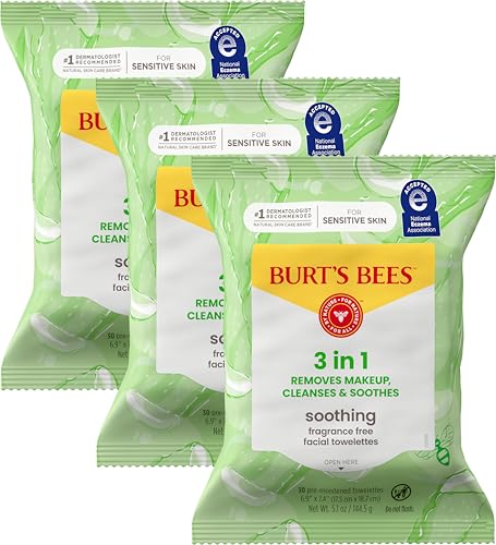 Burt's Bees Soothing Fragrance Free Facial Towelettes, 30 ct., - Product Imagery