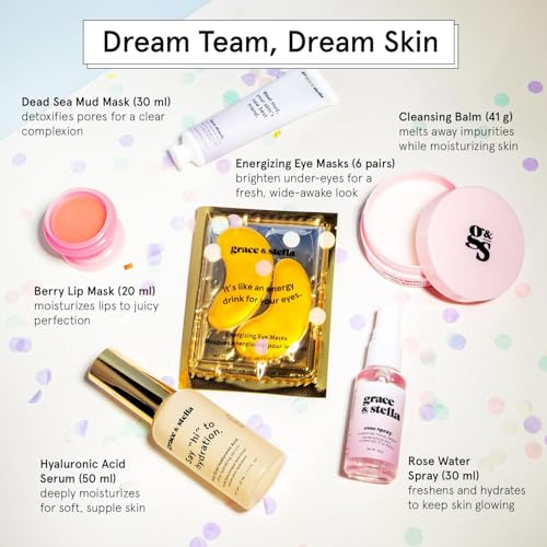 grace & stella Award Winning Skin Care Set - Gift Set for Women - Product Imagery