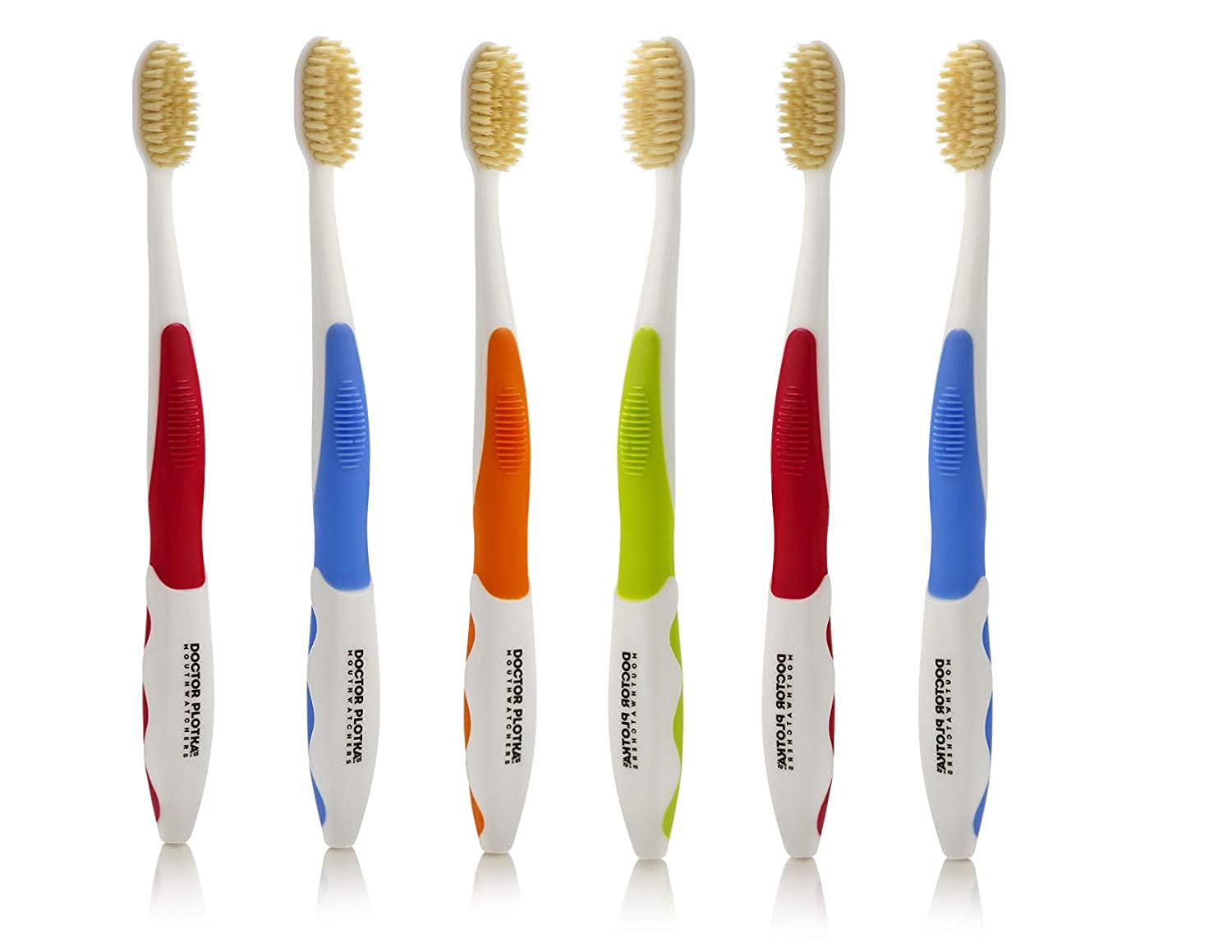 MOUTHWATCHERS Soft Flossing Toothbrushes for Adults, Value 6 - Product Imagery