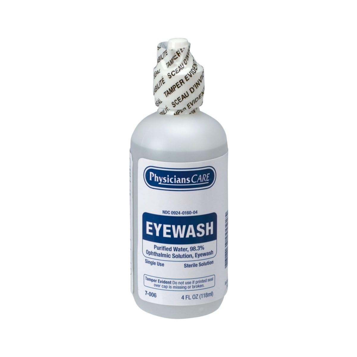 PhysiciansCare by First Aid Only 7-006 Eye Wash Solution, 4 oz - Product Imagery