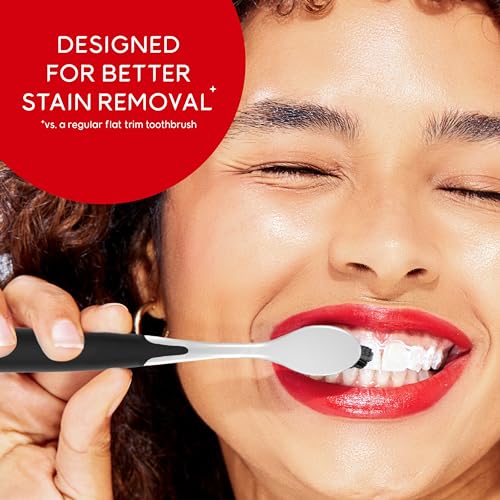 Colgate Optic White Pro Series Charcoal Toothbrushes, Adult Soft - Product Imagery