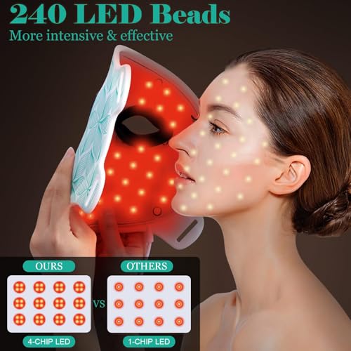 Red Light Therapy for Face, 8 Color LED Face Mask for Anti-Aging - Product Imagery