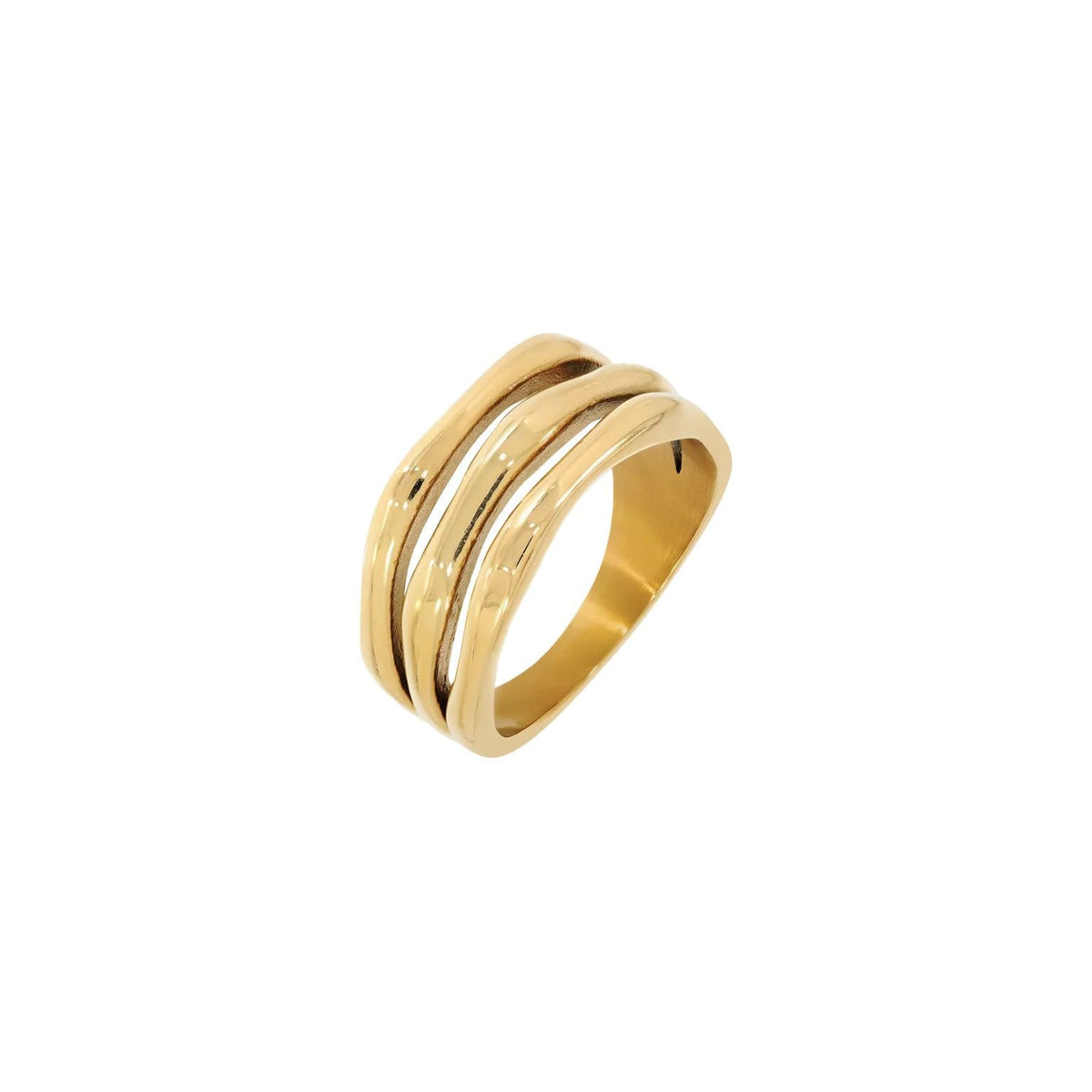 Hey Harper Gold Ring for Women - Gold Plated Stacking Waterproof & Sweatproof Jewerly Ring - Everday Non Tarnish Cute Fa