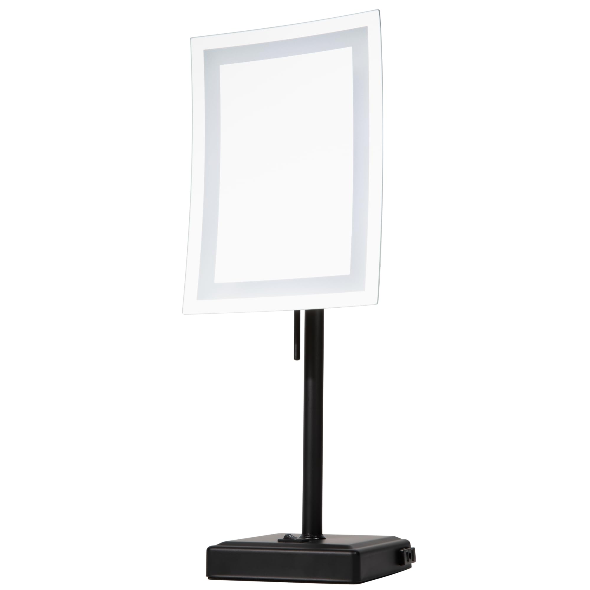 JERDON Lighted Makeup Mirror with 5X Magnification - Black - - Product Imagery