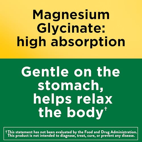 Nature Made Magnesium Glycinate 200 mg per Serving, 180 Capsules - Product Imagery