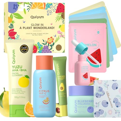 QUIYUM Fruit Skin Care Sets, Beauty Routine Skincare Gifts for - Product Imagery