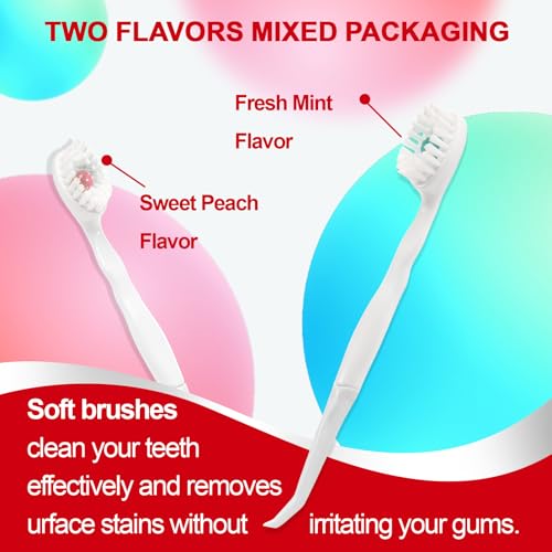 Mini Disposable Toothbrushes with Toothpaste and Toothpick, - Product Imagery