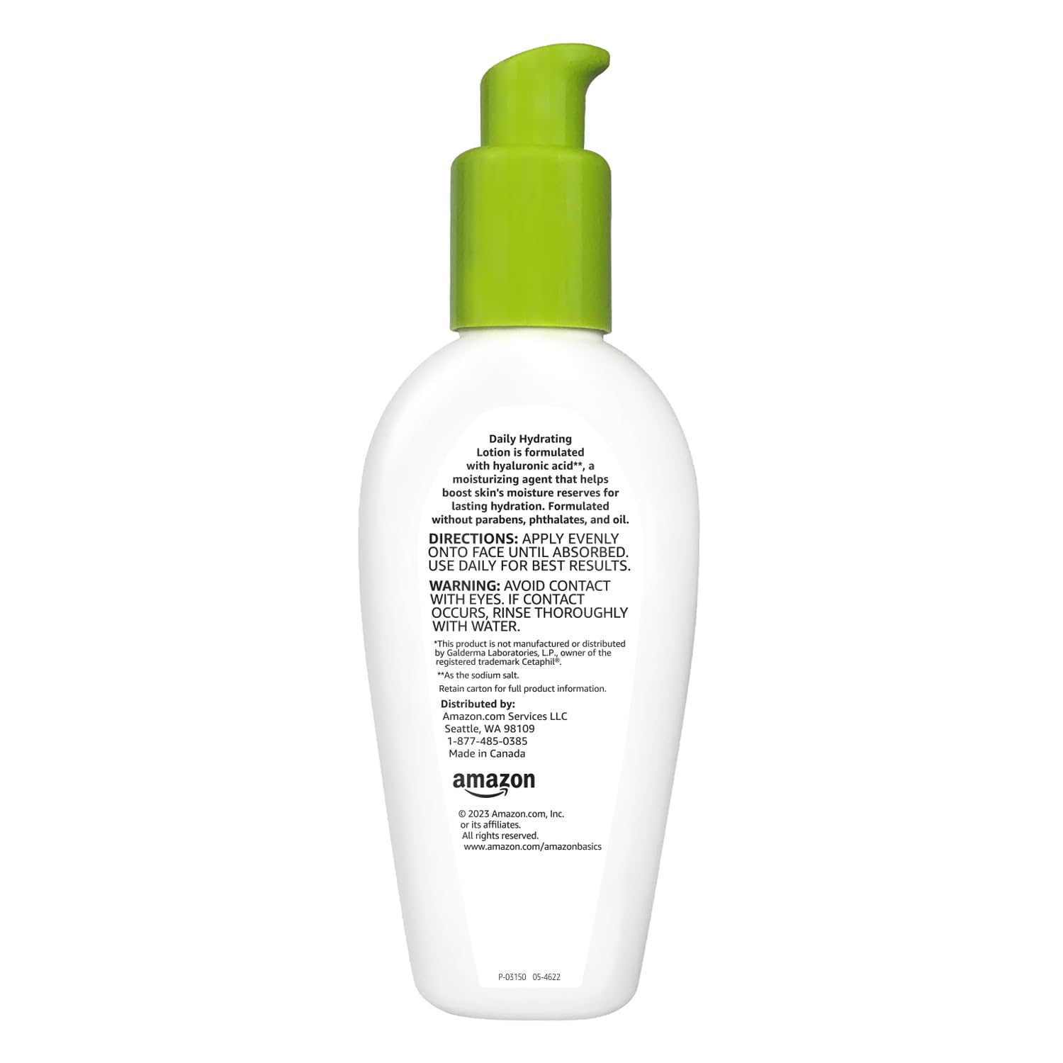 Amazon Basics hyaluronic acid face moisturizer in a 3oz jar, shown with smooth, hydrating cream texture.