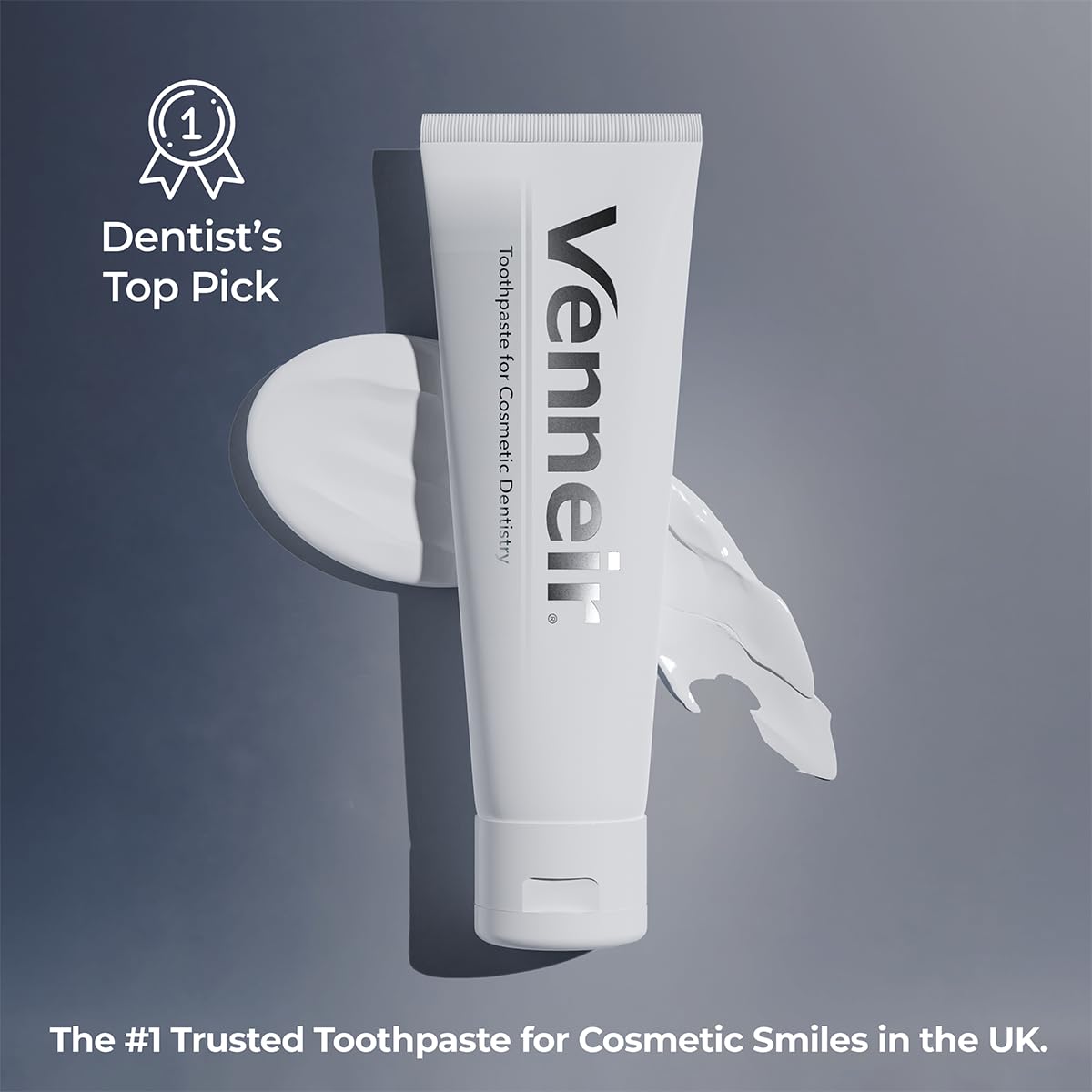 Venneir® Professional Toothpaste for Veneers, Implants, Bondings, Crowns & Sensitive Teeth — Stain Removing, Whitening, Natural, SLS Free, Pro Enamel Repair
