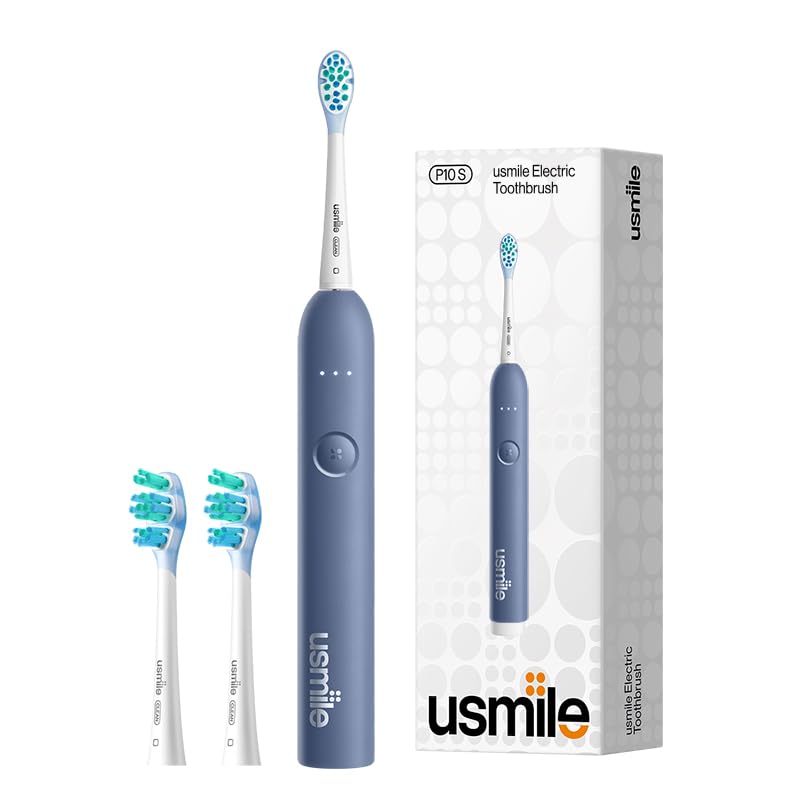 usmile P10S Sonic Electric Toothbrush, 180-Day Battery, Blue – Blue, Natural
