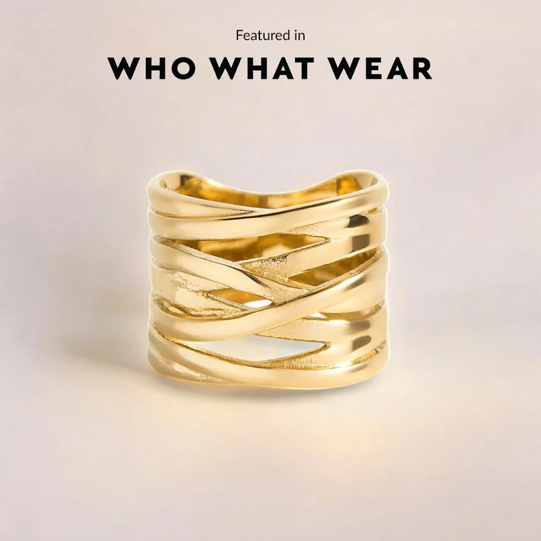 Mint & Lily Wire Wrap Statement Ring for Women, Stainless Steel Tarnish Free, Elegant Jewelry Gift for Women – alternate