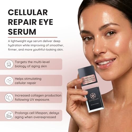 Klotho Skin Under Eye Serum, Anti-Aging Eye Cream for Wrinkles, - Product Imagery