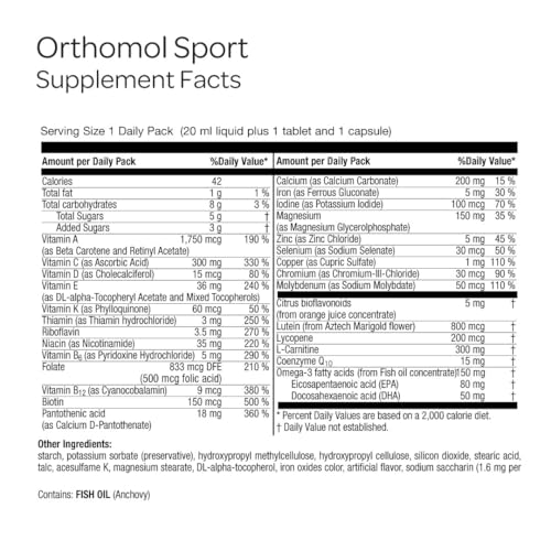 Orthomol Sport Sports Nutrition Capsules, 30-Day Supply - Product Imagery