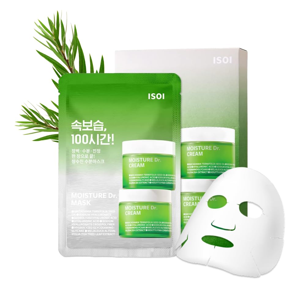 ISOI Moisture Dr. Mask Pack, Hydrating & Soothing Korean Sheet - Product Imagery