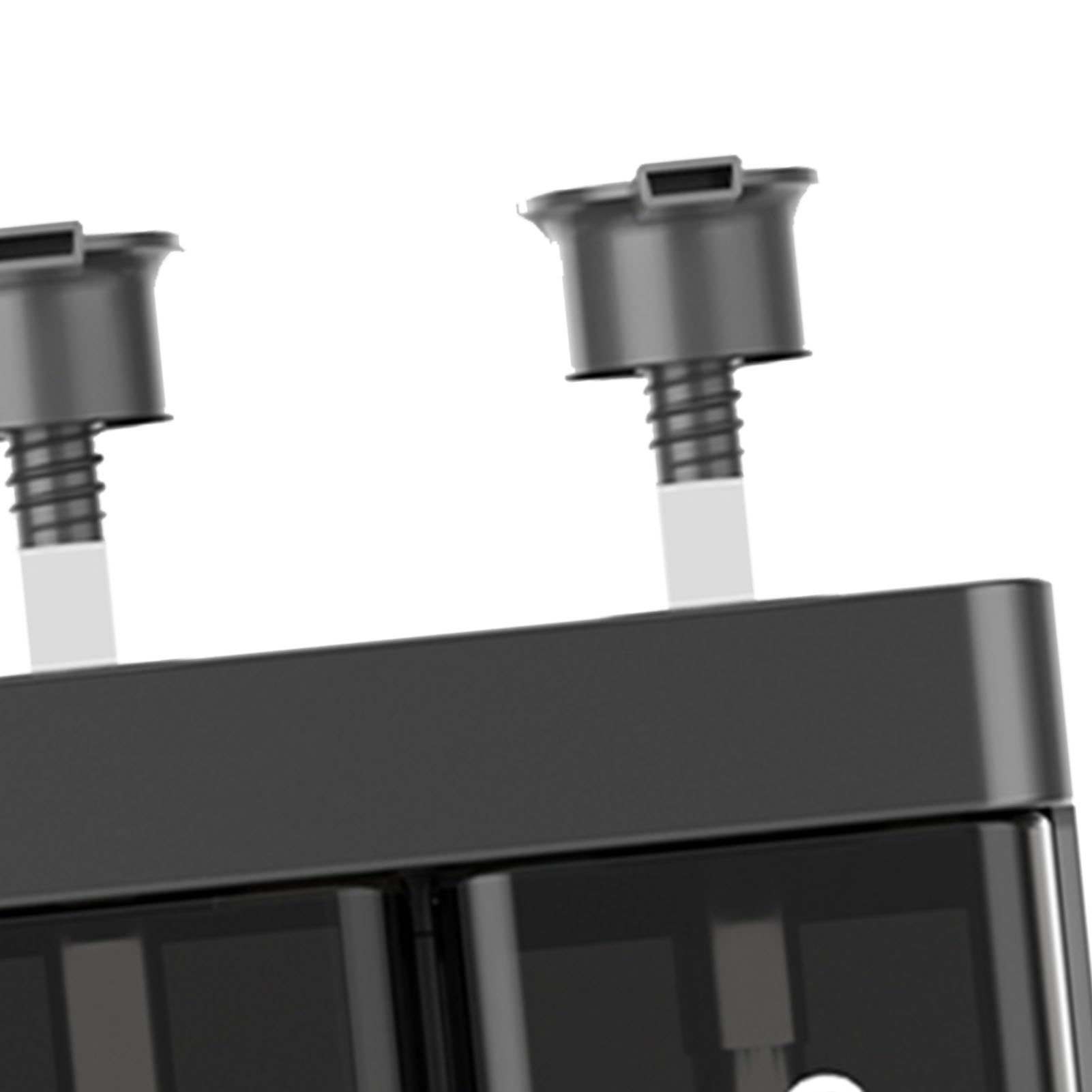 Dark gray Omabeta refillable soap dispenser with a stylish 3-chamber design, 500ml capacity, suitable for desktop or wall mounting.