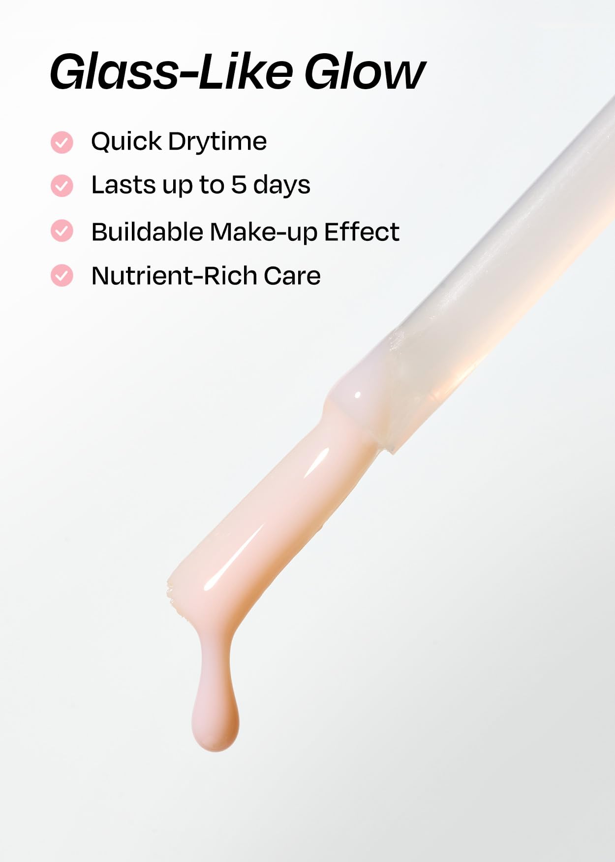 ohora Natural Glow Milk Syrup Nail Strengthener (Cherry Blossom) - Tinted Nail Hardener for Brittle, Damaged Nails, Quick-Dry Glossy Finish, Nail Repair & Growth, 15 mL