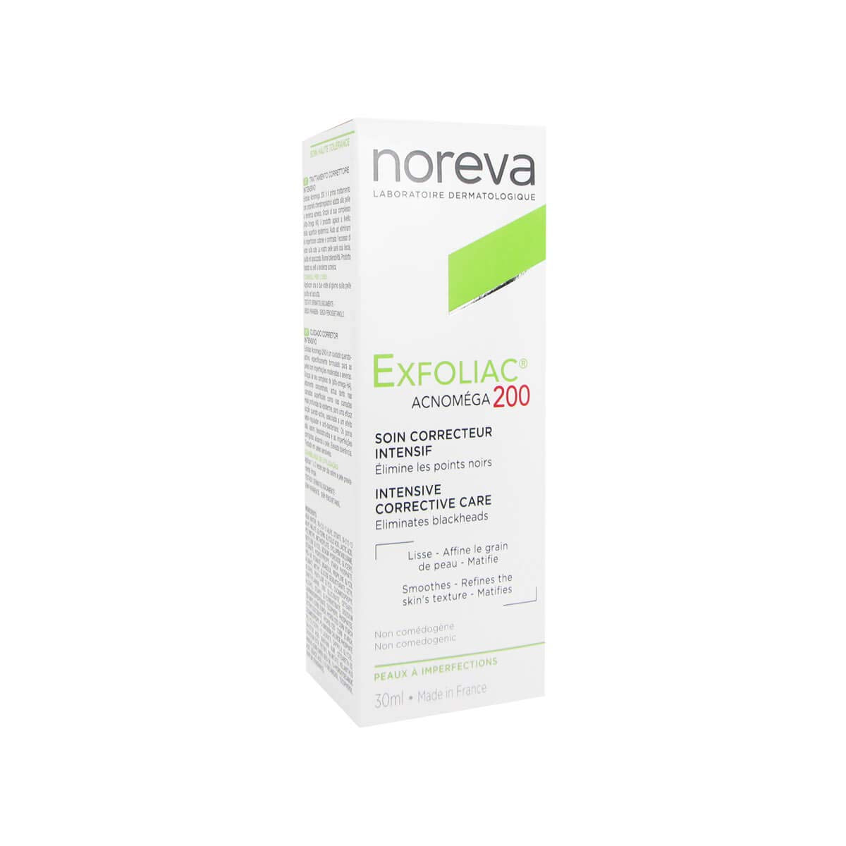 Noreva Exfoliac Acnoméga 200 30ml – close-up detail