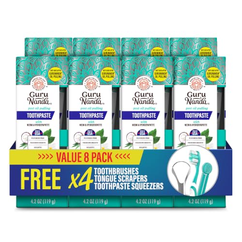 GuruNanda Hydroxyapatite Toothpaste with Neem SLS Fluoride - GuruNanda Official Imagery - 1
