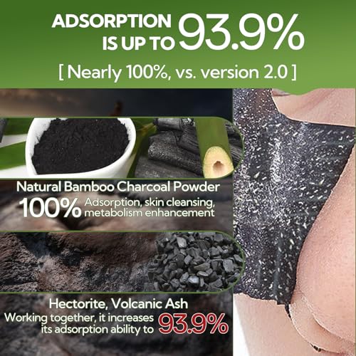 LANBENA 3.0 Bamboo Charcoal Blackhead Remover Mask, Nose Pore - Product Imagery