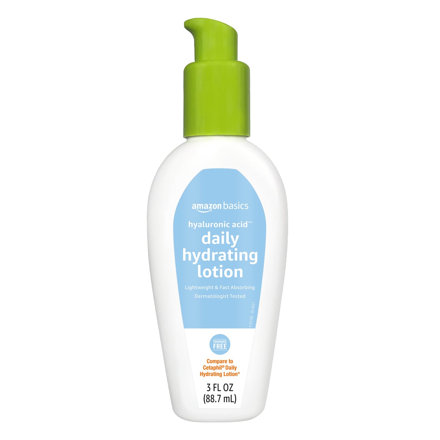 Amazon Basics Hyaluronic Acid Face Moisturizer in a 3oz jar, showcasing the skincare product with a clean, minimalist design.