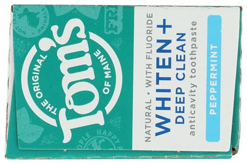 Tom's of Maine Whiten Plus Deep Clean Whitening Toothpaste, - Product Imagery