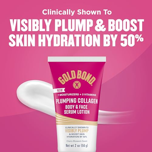 Gold Bond Plumping Collagen Body & Face Serum Lotion, Cherry - Product Imagery