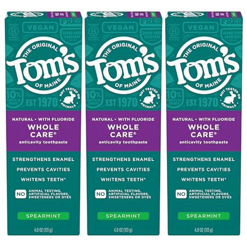 Tom's of Maine Whole Care Natural Toothpaste with Fluoride, - Product Imagery