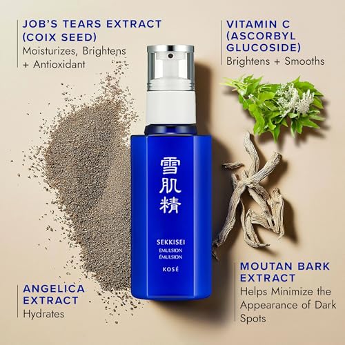 SEKKISEI Emulsion Hydrating Face Moisturizer, Vitamin C Serum, - Product Imagery