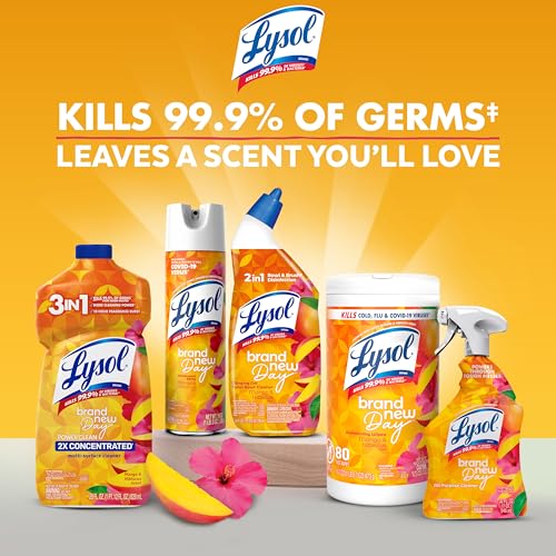 Lysol All Purpose Cleaner Spray, Disinfectant, Mango, 32oz - Product Imagery
