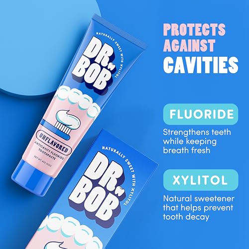 Dr. Bob Unflavored Toothpaste - Anticavity Fluoride Gel, 4 oz - Product Imagery