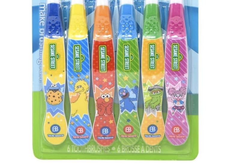 Brush Buddies Sesame Street Toothbrushes for Kids, Soft Bristle - Product Imagery
