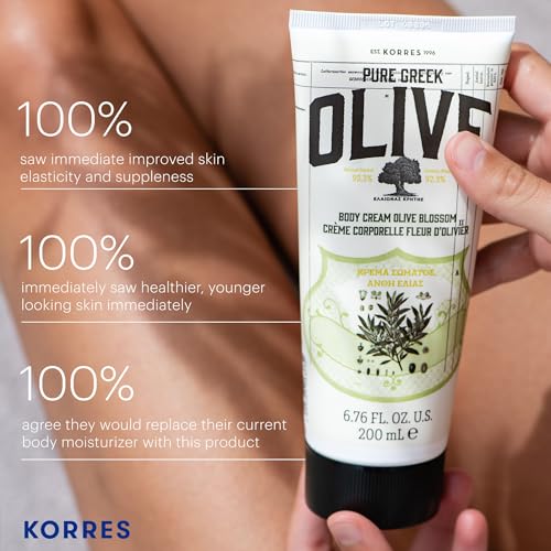 KORRES Olive Blossom Body Milk, Hydrating Lotion, 6.76 Fl Oz - Product Imagery