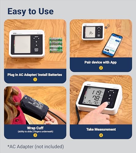 A&D Medical UA-1040TBLE Voice-Guided Bluetooth Blood Pressure - Product Imagery