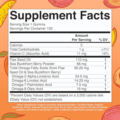 MaryRuth's Vegan Omega 3 6 7 9 Gummies, No Fish Taste, Up to 4 - Product Imagery