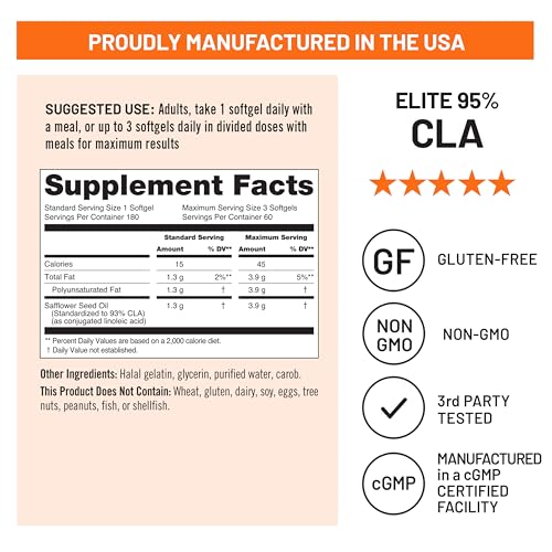 NatureWise CLA 1300 - 95% Active Conjugated Linoleic Acid for - Product Imagery