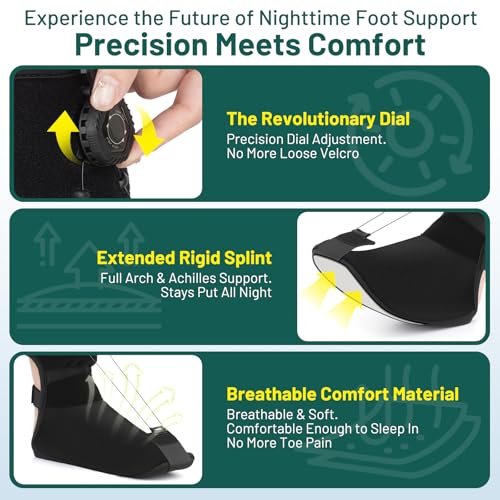 Plantar Fasciitis Night Splint Sock - Hook Knob Adjustment - Product Imagery