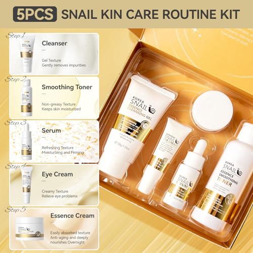 Skin Care Set, Face Snail Revitalizing Skin Care Sets & Kits, - Product Imagery