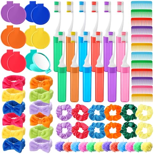 72 Pcs Christmas Gifts Spa Party Favors Colorful Wide Tooth - Product Imagery