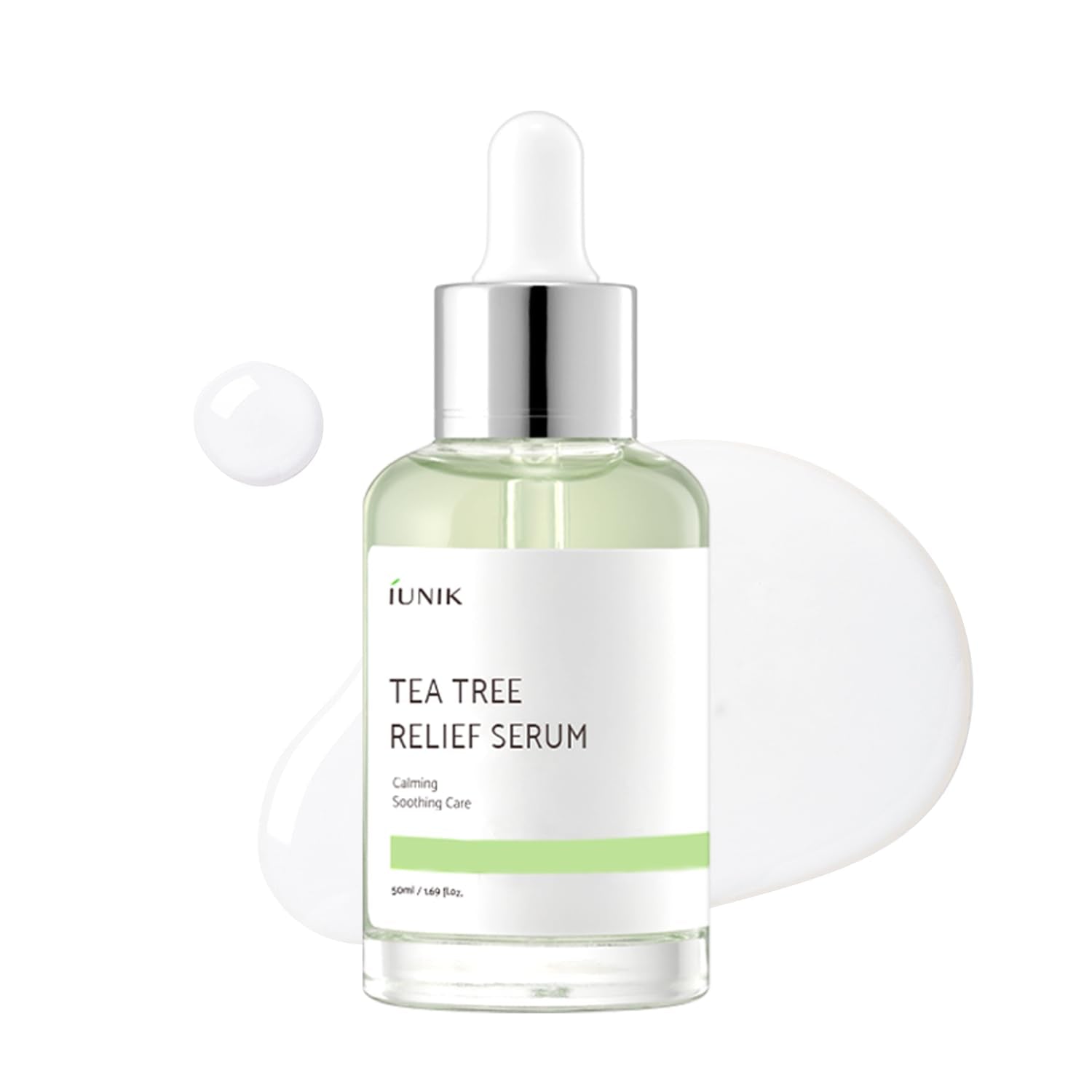 IUNIK Tea Tree Relief Serum - Calming & Hydrating Ampoule 1.69 - Product Imagery