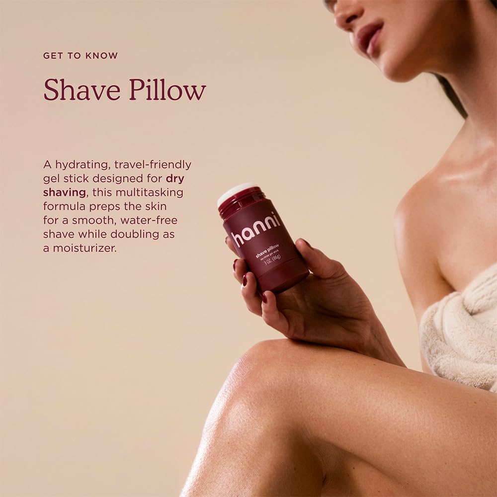 HANNI Shave Pillow No-Rinse Shave Gel Stick, Waterless Dry Shave, 3 oz – close-up detail