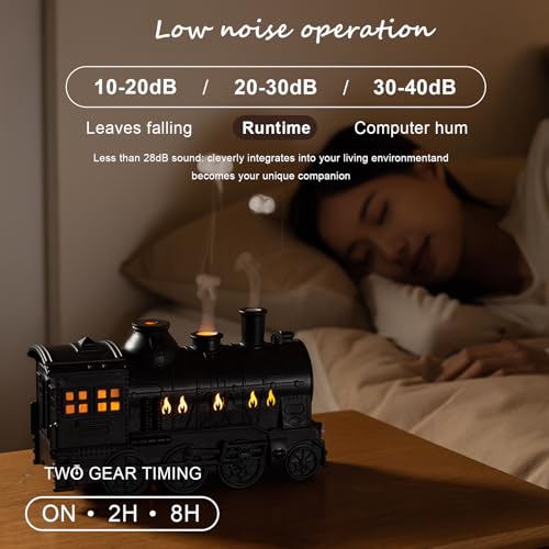 Retro Train Diffuser 300ml Essential Oil Diffuser - Cool Mist - Product Imagery
