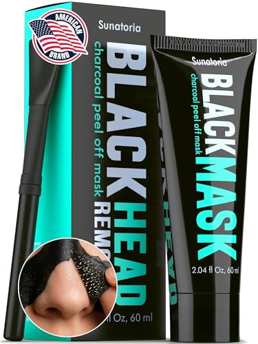 SUNATORIA Charcoal Black Peel Off Face Mask, Blackhead Pore - Product Imagery