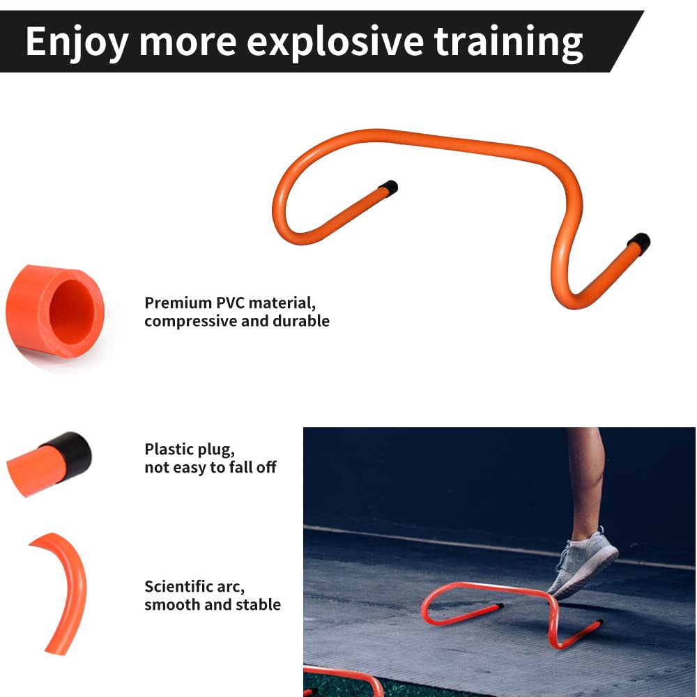TNZMART Agility Ladder and Disc Cones Training Set Adjustable Rungs Training Ladder with 10 Plastic Sport Cones for Trai